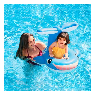 FLOTADOR BALLENA BEBE DE PVC EN COLOR CELESTE 56591NP - 6