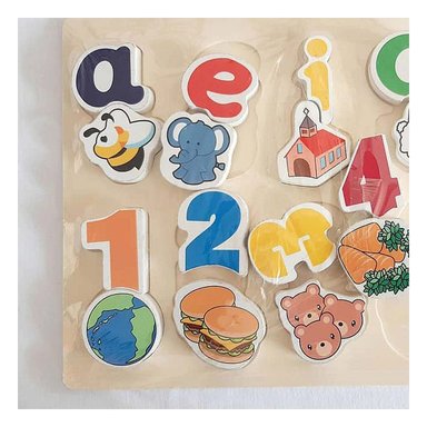 KIT DIDACTICO DE ROMPECABEZAS CON VOCALES Y COLORES Y+PAPEL REGALO - 2