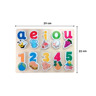 KIT DIDACTICO DE ROMPECABEZAS CON VOCALES Y COLORES Y+PAPEL REGALO - 4