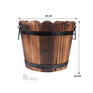 MACETERO RYBIU HO32301 BARRIL 12CM + AGENDITA - 5