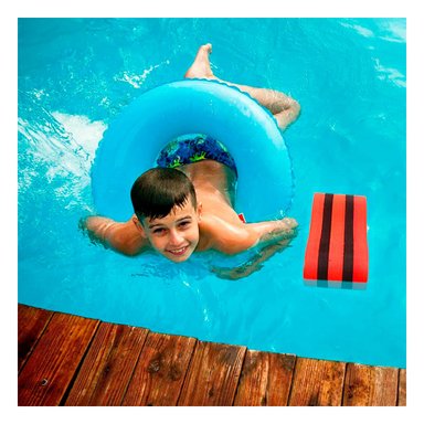 ACCESORIO PISCINA RYBIU MG-2410A AZUL ROJO PULL BOY FLOTADOR NATACION + PAPEL REGALO - 5