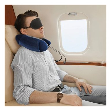 ALMOHADA RYBIU HO32366 CERVICAL VIAJAR AZUL + PAPEL REGALO 25 X 27 CM - 3