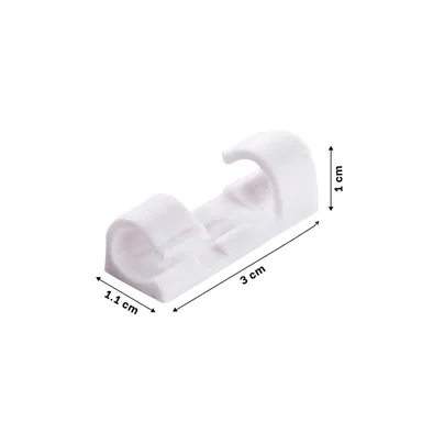SUJETADORES ORGANIZADORES DE CABLES CON 16 PIEZAS COLOR BLANCO PARA ESCRITORIO - 4