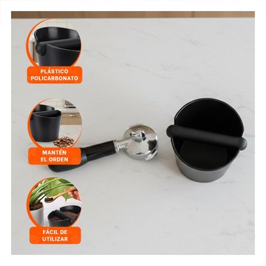 SET RYBIU CO32437 RECIPIENTE COMPACTO CAFE NEGRO + PAPEL REGALO - 5