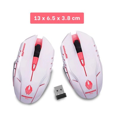 MOUSE GAMER INALÁMBRICO RYBIU M834 BLANCO CURSOR COLOR + POST-IT ADHESIVOS - 4