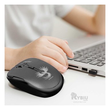 MOUSE INALÁMBRICO RYBIU NAVEGACION CYB M700X ROCKER EN COLOR NEGRO - 4