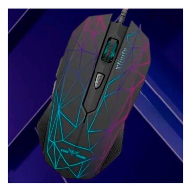 MOUSE RYBIU ALÁMBRICO MODELO MIC M809 EN NEGRO + REGALO STICKERS - 1
