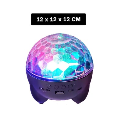 BOCINA PROYECTOR BLUETOOTH RYBIU TE30271 LUMINADOR LUCES DISCOTECA NEGRO + POST-IT ADHESIVOS - 4