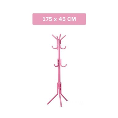SOPORTE VERTICAL METAL HO30012 PARA ROPA 175X45 ROSADO + POST-IT ADHESIVOS - 4