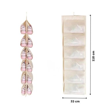 ZAPATERA RYBIU HO30834 CREMA ORGANIZADORA SANDALIA + PAPEL REGALO - 4