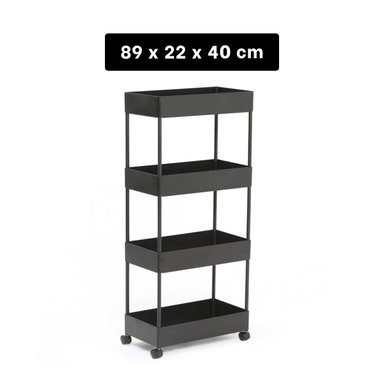 ESTANTE RYBIU HO29679 NEGRO LUJOSO Y VERSATIL DISENO + GIFT MINIAGENDA - 5