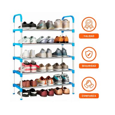 ORGANIZADOR VERTICAL CELESTE 5 NIVELES FORMATO LIGERO Y FACIL DE USAR EN CASA Y+LIGAS REGALO - 3