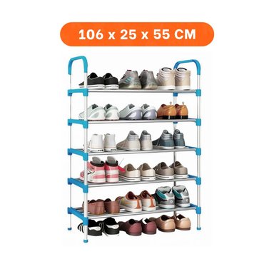 ORGANIZADOR VERTICAL CELESTE 5 NIVELES FORMATO LIGERO Y FACIL DE USAR EN CASA Y+LIGAS REGALO - 4