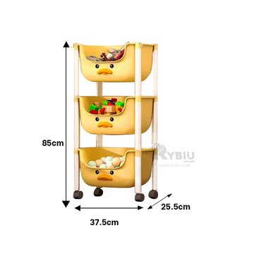 ORGANIZADOR RYBIU HO29672 AMARILLO UTIL 3 NIVELES + PAPEL REGALO - 5