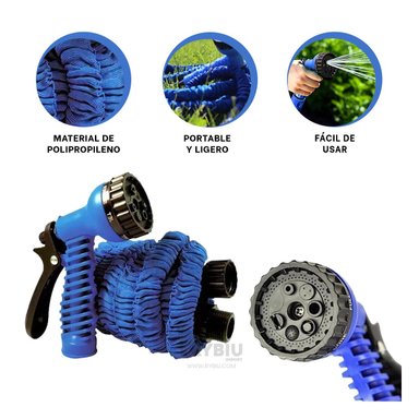 MANGUERA RYBIU HO29903 TUBO AJUSTABLE MODERNO AZUL 60 M + GIFT STICKERS - 2