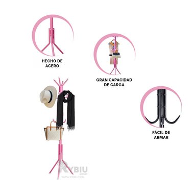 COLGADOR METAL HO30012 ROBUSTO 175X45ROSADO + ENVOLTORIO REGALO - 4