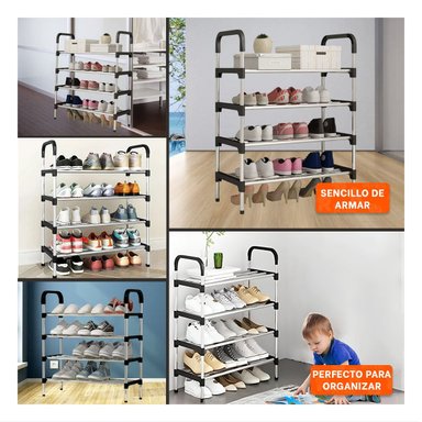 ORGANIZADOR RYBIU HO29603 NEGRO ESTABLE CALZADO 4 N + LIGAS REGALO - 5