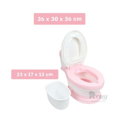 INODORO RYBIU HO30754 BACIN FUNCIONAL BAÑO + GIFT STICKERS ROSADO - 5