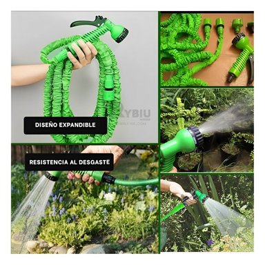 MANGUERA RYBIU HO30770 TUBO JARDINERIA VERDE 15 M + ENVOLTORIO REGALO - 4