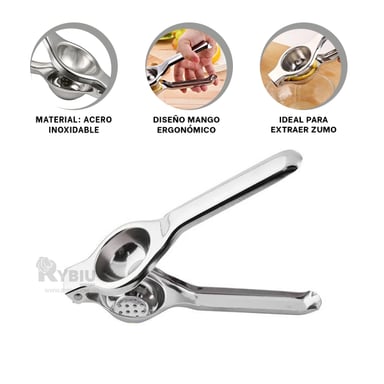 EXPRIMIDOR RYBIU CO30410 PLATEADO ESTRUJADOR COMPACTO + REGALO AGENDITA - 3