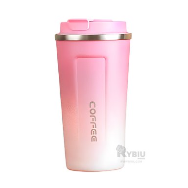 TAZA PARA VIAJES RYBIU CO30262 ROSADO +REGALO STICKERS - 4