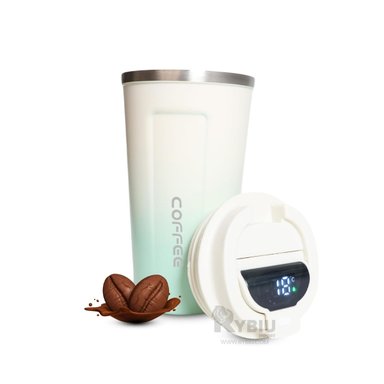 VASO CON PANTALLA LED RYBIU CO30264 CELESTE Y BLANCO +PAPEL DE REGALO - 4