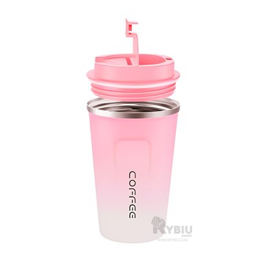 TAZA TERMO FUNCIONAL RYBIU CO30262 ROSADO +ENVOLTORIO DE REGALO - 4