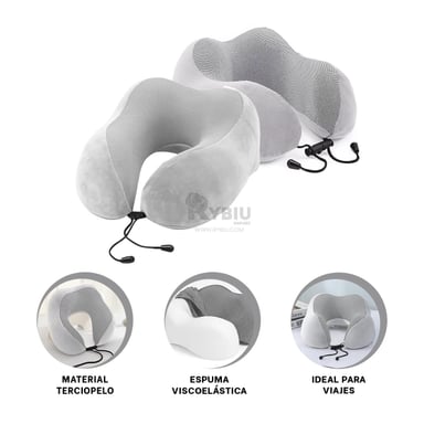 COJIN IDEAL PARA CUELLO EN COLOR PLOMO Y+GIFT MINIAGENDA - 4