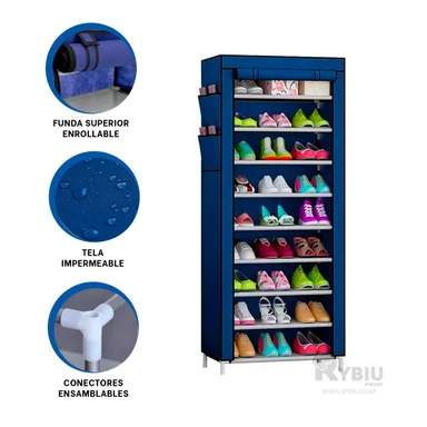 ESTANTE ZAPATILLA RYBIU HO30837 AZUL MARINO + BANDERITAS ADHESIVAS - 2