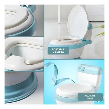INODORO RYBIU HO30756 ASIENTO IDEAL Y ESPACIOSO + LIGAS REGALO CELESTE - 5