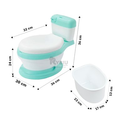 INODORO RYBIU HO30755 BACIN FUNCIONAL + GIFT STICKERS VERDE - 5