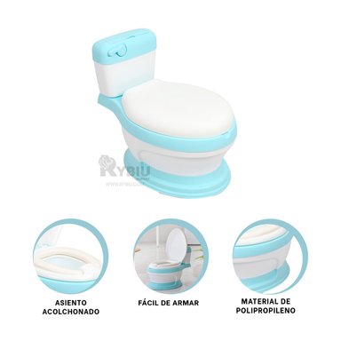 INODORO RYBIU HO30756 BACIN COMODO + REGALO STICKERS CELESTE - 2