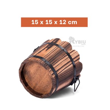 MACETA RYBIU HO32301 RESISTENTE MADERA 12 CM EN MARRON + GIFT STICKERS - 5