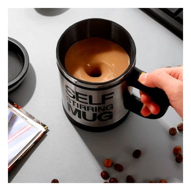 TAZA RYBIU MEZCLADORA DE 400 ML+ PAPEL DE REGALO CO30474 ACERO NEGRO - 2
