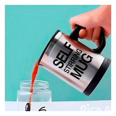 TAZA RYBIU MEZCLADORA DE 400 ML+ PAPEL DE REGALO CO30474 ACERO NEGRO - 5