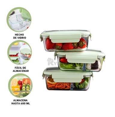 ENVASE DE SELLADO UTIL 1040ML RYBIU CO32521 VIDRIO VERDE +REGALO AGENDITA - 2