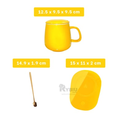 KIT RYBIU CO32261 PARA CAFE EN MOLDE EN COLOR AMARILLO+ REGALO AGENDITA - 1