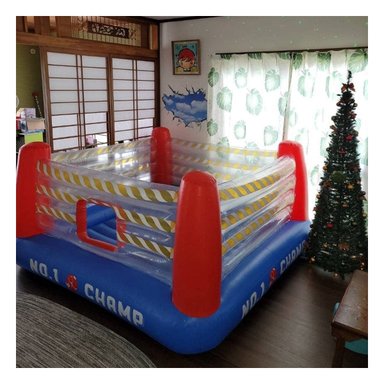 SALTARIN INFLABLE PARA INFANTE COLOR AZUL Y+PAPEL DE REGALO - 1
