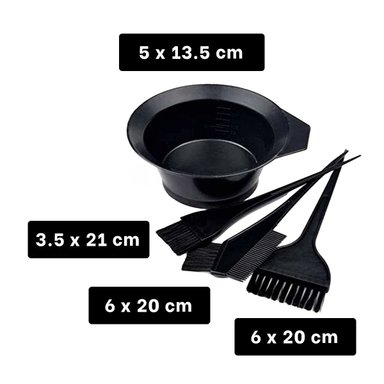 SET BROCHAS RYBIU BE30063 EN COLOR NEGRO + LIGAS REGALO - 4