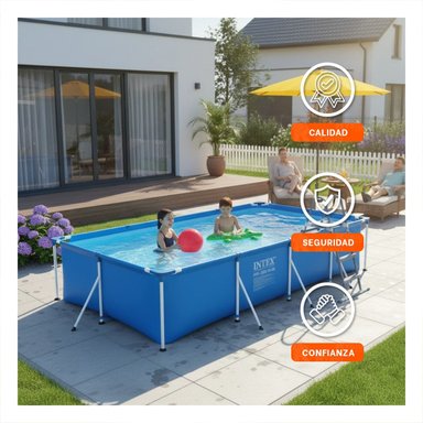 PISCINA GRANDE PARA EXTERIOR CON MONTAJE FACIL Y ESTABLE Y+LIGAS REGALO - 2