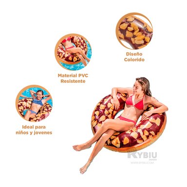 SALVAVIDAS LIGERO DONAL DE 114CM CHOCOLATE Y+GIFT STICKERS - 1