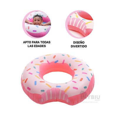 SALVAVIDAS VERSATIL DONAL DE 107CM PINK Y+GIFT MINIAGENDA - 4