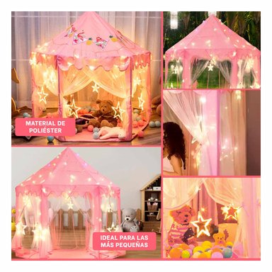 CARPA CON LUCES DE NIÑAS EN COLOR ROSADO Y+PAPEL DE REGALO - 2