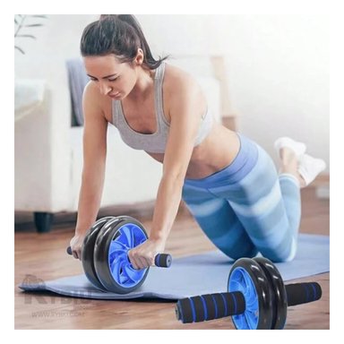 DISCO ABDOMINAL RYBIU DE30656 FITNESS CELESTE + BANDERITAS ADHESIVAS - 2
