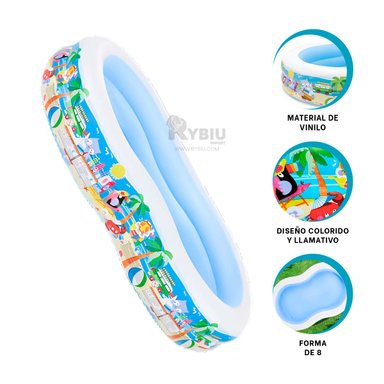 ALBERCA PARA NIÑOS EN MULTICOLOR Y+REGALO LIGAS PARA PEINAR - 1
