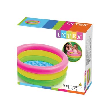 CHAPOTEADERO ARCOIRIS INFLABLE INFANTIL 86 X 25 CM PARA VERANO EN CASA Y+REGALO STICKER - 3