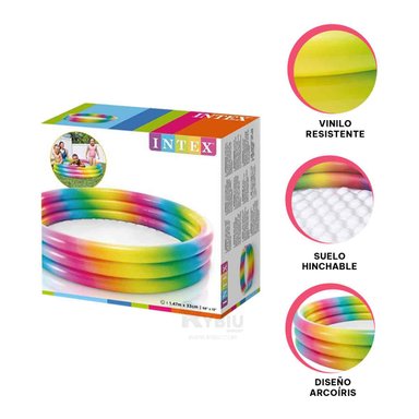 PILETA DIVERTIDO DE COLOR CELESTE Y+ENVOLTORIO DE REGALO - 3