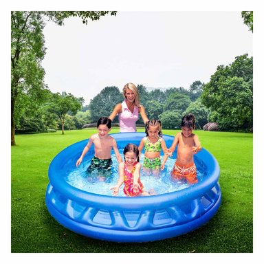 BANO INFLABLE REDONDO PARA EXTERIOR CON SUPERFICIE SUAVE Y USO DIARIO Y+LIGAS REGALO - 2