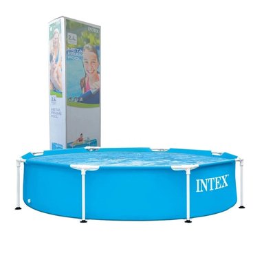PISCINA REDONDA PARA EXTERIORES 244 X 51 CM USO FAMILIAR EN JARDÍN Y+LIGAS REGALO - 3