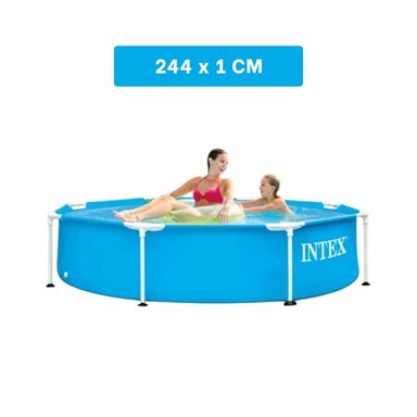 PISCINA REDONDA PARA EXTERIORES 244 X 51 CM USO FAMILIAR EN JARDÍN Y+LIGAS REGALO - 4